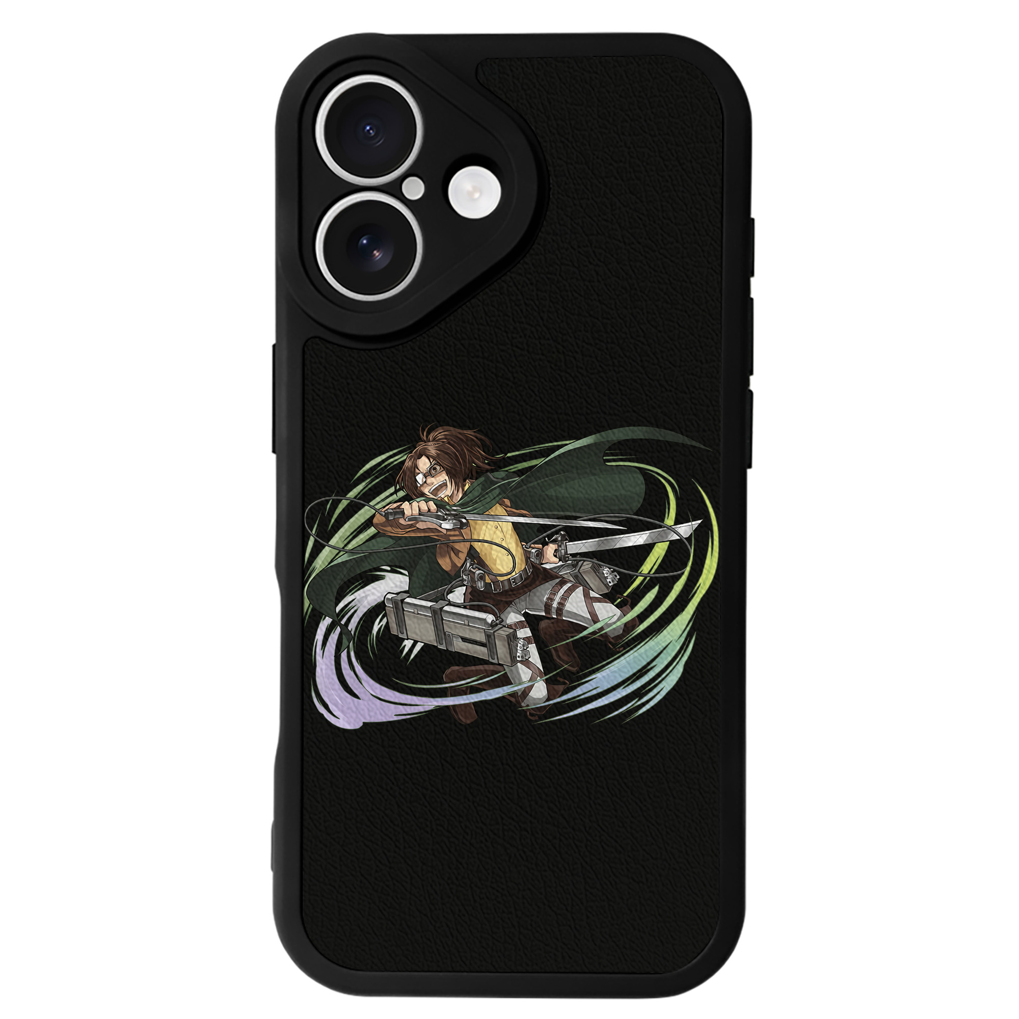 （画像用） 進撃の巨人 ハンジ·ゾエ Attack on Titan Hanji Zoe 【iPhone 16シリーズ対応】シリコンスマホケース（レザー調） 材質：シリコン